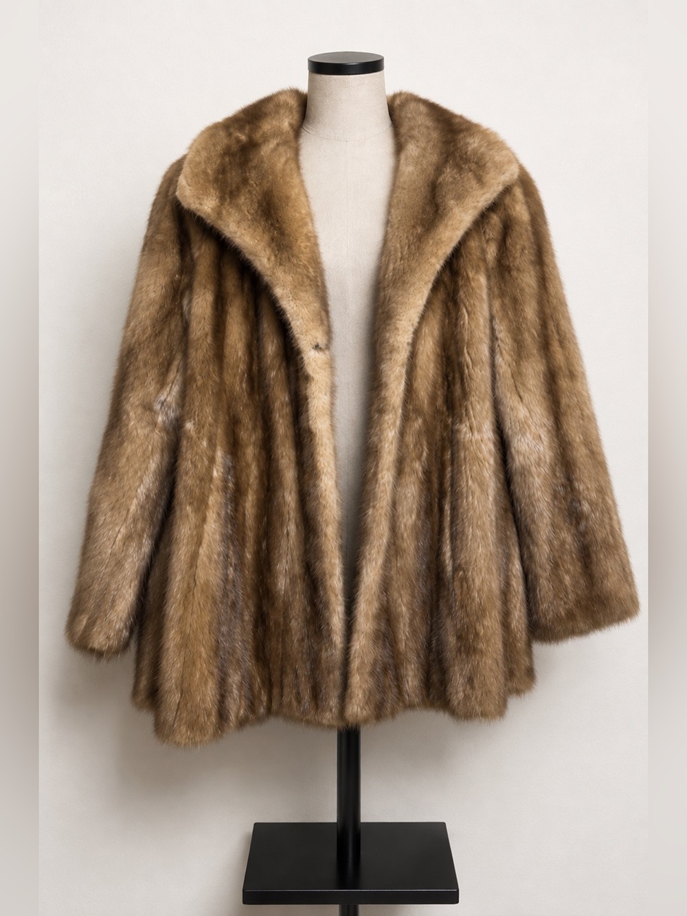 Muscalus Furs Vintage Jacket One Size Brown Real Fur